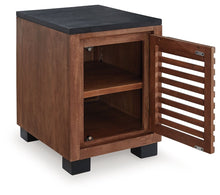 Load image into Gallery viewer, Kallari - Chair Side End Table - Warm Brown / Black