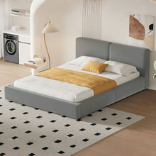 Load image into Gallery viewer, Upholstered Platform Bed, Grounded Bed With Solid Frame