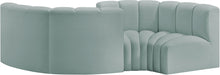 Load image into Gallery viewer, Arc - Faux Leather 4 Piece Curved Modular Sofa