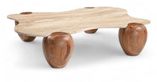Load image into Gallery viewer, Liona - Marble And Acacia Wood Coffee Table