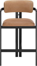 Load image into Gallery viewer, Aurum - Vegan Leather Upholstered Counter Stool With Graphite Black Base