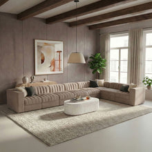 Load image into Gallery viewer, Rummi - Velvet Performance Fabric Upholstered 8 Piece Modular Sectional (With 3 Corner Chairs)