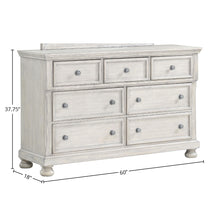 Load image into Gallery viewer, Seven Drawer Dresser - Antique Gray