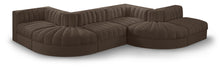 Load image into Gallery viewer, Rummi - Rounded Velvet Performance Fabric Upholstered 6 Piece Modular Sectional