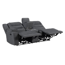 Load image into Gallery viewer, Redondo - LAF Console Loveseat With 2 Recliners - Dark Gray