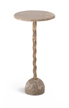 Load image into Gallery viewer, Helix - Genuine Marble Top And Aluminum Base End / Side Table