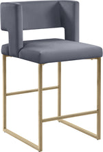 Load image into Gallery viewer, Caleb - Counter Stool with Gold Legs (Set of 2)