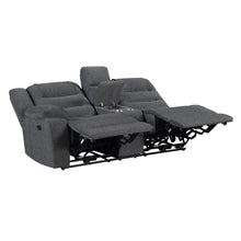 Load image into Gallery viewer, Redondo - LAF Console Loveseat With 2 Recliners Power - Dark Gray