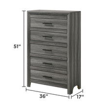 Load image into Gallery viewer, Denver - 5 Drawer Chest - Gray