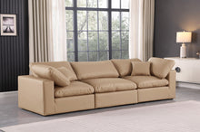 Load image into Gallery viewer, Comfy - Faux Leather Modular Sofa 3 Pieces - Tan
