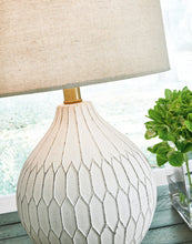 Load image into Gallery viewer, Wardmont - Ceramic Table Lamp - White