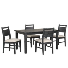 Load image into Gallery viewer, Sable Crest - 5 Piece Set (Rectangle Dining Table & 4 Chairs) - Black