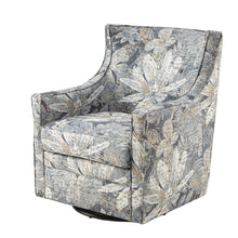 Load image into Gallery viewer, Swivel Glider Chair With Upholstery And Metal Base - Multicolor
