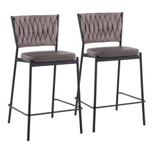 Load image into Gallery viewer, Tania - Braided Contemporary Counter Stool (Set of 2)