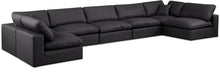 Load image into Gallery viewer, Comfy - 7 Piece Faux Leather Modular Armless Sectional