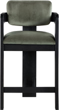 Load image into Gallery viewer, Sacha - Velvet Stool With Black Base