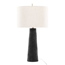 Load image into Gallery viewer, Kona - Contemporary Table Lamp (Set of 2) - Matte Black / Modern Brass / Natural