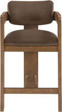 Load image into Gallery viewer, Sacha - Velvet Stool With Brown Base
