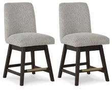 Load image into Gallery viewer, Burkhaus - Upholstered Swivel Barstool (Set of 2) - Beige / Dark Brown