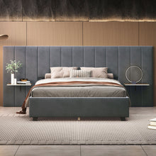 Load image into Gallery viewer, Upholstered Platform Bed With Big Headboard