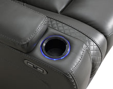 Load image into Gallery viewer, U93 - LED Power Reclining With Power Headrest Chair - Gray