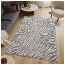 Load image into Gallery viewer, Geometrix - 5'3" X 7'3" Area Rug Geometric & 3D Effect - Ivory / Gray