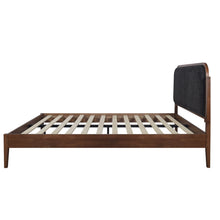 Load image into Gallery viewer, Hawthorne - 5/0 Queen Platform Bed With Chair arcoal Upholstered Headboard - Brown