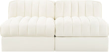 Load image into Gallery viewer, Rummi - Velvet Performance Fabric Upholstered 2 Piece Modular Armless Loveseat