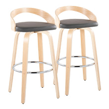 Load image into Gallery viewer, Grotto - Contemporary Fixed-Height Barstool With Swivel With Round Footrest (Set of 2)