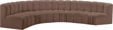 Load image into Gallery viewer, Arc - Faux Leather 6 Piece U-Shaped Modular Sofa