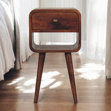 Load image into Gallery viewer, Mini California Curved Nightstand Wth Lower Slot