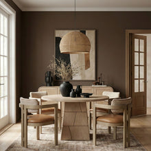 Load image into Gallery viewer, Tavio - 48" Oak Veneer And Solid Wood Dining Table