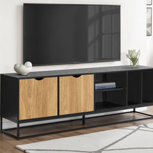 Load image into Gallery viewer, TV Stand, Storage Cabinet With Open And Closed Shelves, Console For Living Room - Black