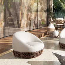Load image into Gallery viewer, Willow - Upholstered Patio Deep Seating Armchair, Wicker Frame