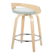 Load image into Gallery viewer, Grotto - Contemporary Fixed Height Counter Stool & Swivel, Round Footrest (Set of 2)