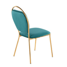 Load image into Gallery viewer, Keyhole - Contemporay / Glam Dining Chair (Set of 2) - Gold / Green
