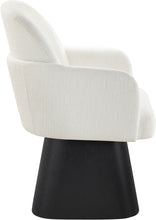 Load image into Gallery viewer, Marlowe - Linen Textured Fabric Upholstered Swivel Dining Arm Chair - Stained Black
