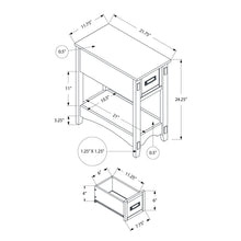 Load image into Gallery viewer, Accent End Table, 2 Tier, Narrow, Storage Drawer, Transitional - Walnut