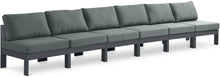 Load image into Gallery viewer, Nizuc - Outdoor Patio 6 Seat Armless Modular Sofa With Gray Frame