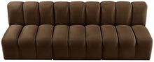 Load image into Gallery viewer, Arc - Velvet 4 Piece Modular Straight Sofa - Brown