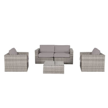 Load image into Gallery viewer, Wicker Seating Group Set With Table And Cushions