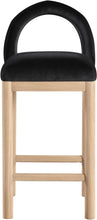 Load image into Gallery viewer, Conrad - Velvet Counter Stool With Natural Legs