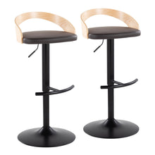 Load image into Gallery viewer, Grotto - Contemporary Adjustable Barstool With Swivel & Rounded T Footrest (Set of 2)