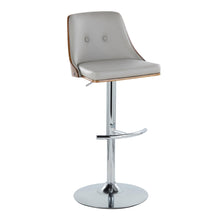 Load image into Gallery viewer, Gianna - Mid Century Modern Adjustable Barstool With Swivel With Rounded T Footrest (Set of 2)