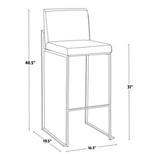 Load image into Gallery viewer, Fuji - Contemporary Design High Back Barstool