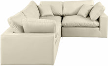 Load image into Gallery viewer, Comfy - 4 Piece Faux Leather Modular Sectional