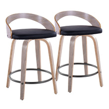 Load image into Gallery viewer, Grotto - Contemporary Fixed Height Counter Stool & Swivel With Round Footrest (Set of 2)
