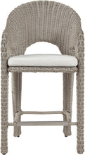Load image into Gallery viewer, Seacrest - Olefin Water Resistant Fabric And Wicker Outdoor Patio Bar Stool
