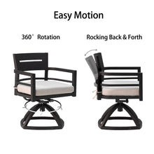 Load image into Gallery viewer, Outdoor Modern Dining Set, Chairs Sunbrella Cushioned And Dining Table With Umbrella Hole