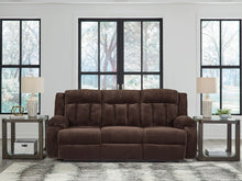 Load image into Gallery viewer, Free Wake - Reclining Power Sofa With Drop Down Table - Chocolate